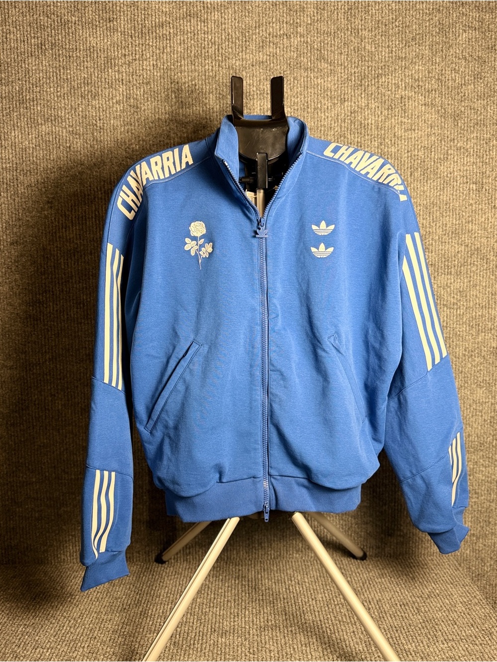 Adidas x Willy Chavarria Knit Track Jacket 'Dark Marine' Blue NWT Size Mediumu